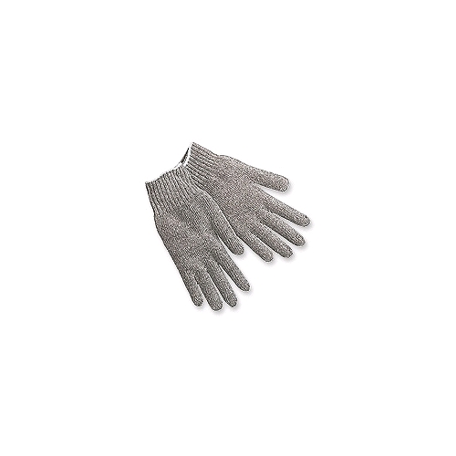 Memphis String Knit Gloves, Heavy Weight, Gray Cotton/Poly Blend, Large