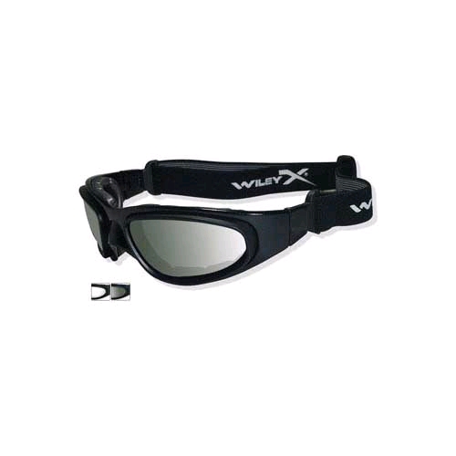 Wiley-X SG-1 71 Goggles, Smoke/Clear/Gloss Black Frame