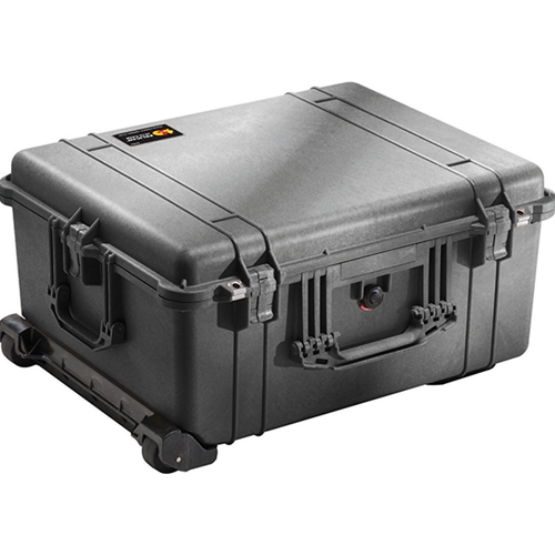 Peli 1690 Hard Protection Black Case With 4 Strong Polyurethane Wheels And Foam 
