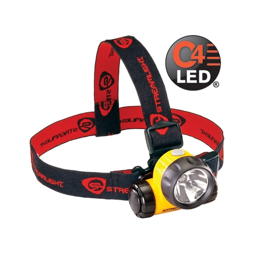 Streamlight Argo Headlamp with lithium batteries. Rubber & Elastic Straps